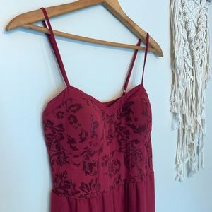 Xhilaration Other - Xhilaration Wine Red Damask Floral Romper Jumpsuit Xhilaration Other - Xhilaration Wine Red Damask Floral Romper Jumpsuit